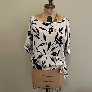 Silk short sleeve blouse